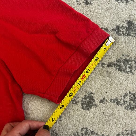 Polo Ralph Lauren Red polo shirt Old Color fade Retro classic style Preppy Y2K - Picture 9 of 9
